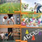 Soccer Cones Set, 24Pcs 7" Cones Sports + 60Pcs Disc Cones, Soccer Training Equipment with 2Pcs Carry Bag, Agility Field Marker, Soccer Cones for Training, Plastic Soccer Cones for Drills