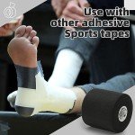 OK TAPE Pre Wrap Tape (4-Rolls, 120 Yards) - Athletic Foam Underwrap for Sports, Protect for Ankles Wrists Hands and Knees, 2.75 Inches - Black