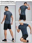 5 Pack Men’s Active Quick Dry Crew Neck T Shirts | Athletic Running Gym Workout Short Sleeve Tee Tops Bulk (Set 2, X-Large)