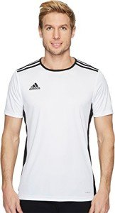 adidas Men's Soccer Entrada 18 Jersey, White/Black, Large