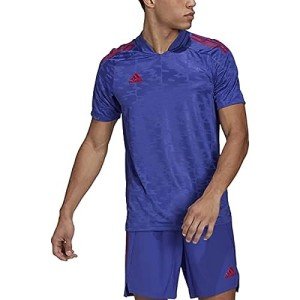 adidas Men's Condivo 21 Jersey, Semi Night Flash/Scarlet, Large