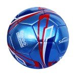 Senston Soccer Ball with Pump Size 5 - Durable Waterproof Football for Indoor/Outdoor Training, Includes Hand Pump & Needle