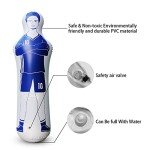 Dummies for Soccer, Inflatable Dummy, Inflatable Soccer Dummy Goalkeepr Air Mannequin Free Kick Wall Goalkeeper Defender Training for Children Adults, Blue Dummy 63 Inch.