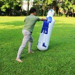 Dummies for Soccer, Inflatable Dummy, Inflatable Soccer Dummy Goalkeepr Air Mannequin Free Kick Wall Goalkeeper Defender Training for Children Adults, Blue Dummy 63 Inch.