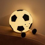 QANYI Sport Gifts Soccer Light,Rechargeable Small Lamp Dimmable with Soft Touch,Football Nightlight Accessories Stuff Game Decor, Birthday Easter Soccer Lover Gifts for Girls 8-12 Kids Teens Boys
