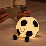 QANYI Sport Gifts Soccer Light,Rechargeable Small Lamp Dimmable with Soft Touch,Football Nightlight Accessories Stuff Game Decor, Birthday Easter Soccer Lover Gifts for Girls 8-12 Kids Teens Boys