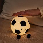 QANYI Sport Gifts Soccer Light,Rechargeable Small Lamp Dimmable with Soft Touch,Football Nightlight Accessories Stuff Game Decor, Birthday Easter Soccer Lover Gifts for Girls 8-12 Kids Teens Boys