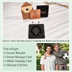 EFVISD Soccer Bracelet for Teenage Boys, Boys Soccer Gifts for Teen Boys Son Grandson Brother Nephew Friend Soccer Players