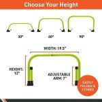 Body Sport Adjustable Athletic Speed Training Hurdles, Jumping & Speed Training Fitness Equipment, Hurdles for Track & Field, Basketball, Soccer & More, Set of 5