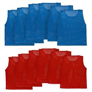 Athllete LITEMESH Pinnies Scrimmage Vests Team Practice Jersey for Teen & Adult (12 Jerseys) Lightweight Pennys