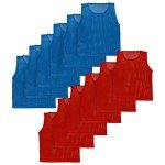 Athllete LITEMESH Pinnies Scrimmage Vests Team Practice Jersey for Teen & Adult (12 Jerseys) Lightweight Pennys
