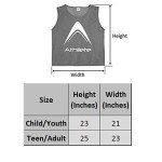 Athllete LITEMESH Pinnies Scrimmage Vests Team Practice Jersey for Teen & Adult (12 Jerseys) Lightweight Pennys