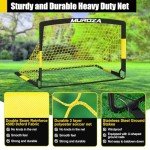 Kids Soccer Goals for Backyard Set, 2 Pack of 4x3 ft Portable Pop Up Soccer Nets with Soccer Ball, Agility Ladder, Cones, Complete Training Equipment for Youth, Toddler Outdoor Sports Games