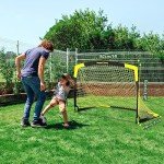 Happy Jump Soccer Goal Pop Up Foldable Soccer Net for Backyard, 2 Set (5X3.6 FT, 2 Set)