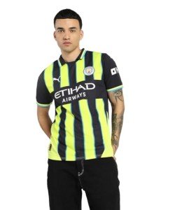Men’s Manchester City FC 2024/25 Replica Away Soccer Jersey - New Navy - Size: L