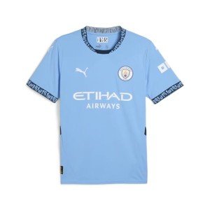 Men’s Manchester City FC 2024/25 Replica Home Soccer Jersey - Team Light Blue - Size: L