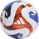 adidas Unisex-Adult Tiro Competition Ball, White/Black/Team Solar Orange/Team Royal Blue, 5
