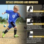 Soccer Shin Guards for Youth Kids Toddler, Upgraded Double Straps & Thicker, More Stable Protected Soccer Equipment - Football Gear for 3-5-7 4-6-8-10-12-14 Years Old Child Teens Boys Girls (Black, M)