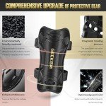 Soccer Shin Guards for Youth Kids Toddler, Upgraded Double Straps & Thicker, More Stable Protected Soccer Equipment - Football Gear for 3-5-7 4-6-8-10-12-14 Years Old Child Teens Boys Girls (Black, M)