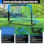 Kids Soccer Goals for Backyard Set - 2 Set of 5X3.6 ft Soccer Nets for Kids Age 3-14,Portable Pop Up Soccer Training Equipment Kit with 20 ft Agility Ladder, Soccer Ball for Toddler Youth Outdoor