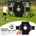 Kids Soccer Goals for Backyard Set, 2 of 6x4 ft Portable Pop Up Soccer Goal Training Equipment, Soccer Net with Target, Soccer Ball, Cones, Soccer Set for Kids Youth Toddler Sports Outdoor Games