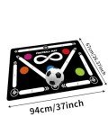 Soccer Training Mat, Agility Football Footwork Training Equipment Mat for All Ages to Improve Speed, Strength and Coordination, Video and Dynamic Manuals Included, Anti-Slip/Silent Soccer Mat
