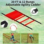 Kids Soccer Goals for Backyard Set of 2, 4x3 ft Portable Pop Up Soccer Goals Toddle Soccer Goals Soccer Training Equipment with 1 Adjustable Agility Ladder, 1 Soccer Ball, 8 Soccer Cones