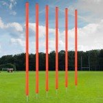TOBWOLF 6PCS 6FT Adjustable Soccer Agility Training Poles, Slalom Training Agility Pole Set, Detachable Sports Training Speed Sticks, Outdoor Speed & Agility Turf Training Poles for Soccer Drills
