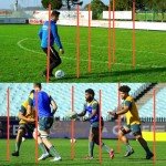 TOBWOLF 6PCS 6FT Adjustable Soccer Agility Training Poles, Slalom Training Agility Pole Set, Detachable Sports Training Speed Sticks, Outdoor Speed & Agility Turf Training Poles for Soccer Drills