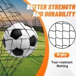 Bearwill Soccer Goal, Kids Soccer Goals for Backyard Set of 2, 4x3ft Portable Soccer Goal Pop Up Soccer Net, Kids Soccer Net for Backyard Training Equipment with Soccer Ball, Ladder, Cones, Targets