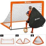 Kids Soccer Goals for Backyard Set of 2, 4x3 ft Portable Pop Up Soccer Goal Training Equipment with Soccer Ball, Ladder and Cones, Soccer Nets for Backyard for Kids Youth Toddler Outdoor Sports Game