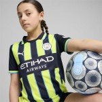 Manchester City FC Kids 2024/25 Away Soccer Jersey - New Navy - Size: L