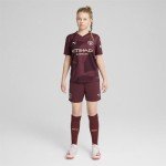 Manchester City FC Kids 2024/25 Third Soccer Jersey - Burgundy - Size: S