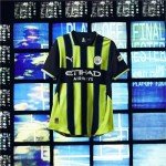 Manchester City FC Kids 2024/25 Away Soccer Jersey - New Navy - Size: L