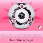 Franklin Sport MLS Miami FC Soccer Ball - Official Size 5 Soccer Ball - Regulation Size + Weight for Kids + Adults - Boys + Girls - Air Pump Included
