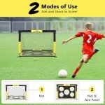 MoKo Backyard Soccer Goal for Kids - 4' x 3' Portable Pop Up Soccer Nets - 2 in 1 Soccer Net Set for Outdoor Indoor