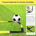 MoKo Backyard Soccer Goal for Kids - 4' x 3' Portable Pop Up Soccer Nets - 2 in 1 Soccer Net Set for Outdoor Indoor