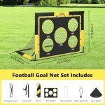 MoKo Backyard Soccer Goal for Kids - 4' x 3' Portable Pop Up Soccer Nets - 2 in 1 Soccer Net Set for Outdoor Indoor