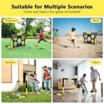 MoKo Backyard Soccer Goal for Kids - 4' x 3' Portable Pop Up Soccer Nets - 2 in 1 Soccer Net Set for Outdoor Indoor