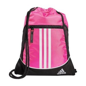 adidas Alliance Sackpack, Drawstring, Lightweight Small Gym Bag for Women, Soccer Backpack, Team Shock Pink, One Size