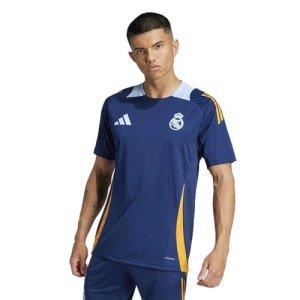 adidas Men's Real Madrid 24/25 Competition Training Jersey, Team Navy Blue/Crew Orange/Blue