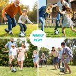 MGZFEZN Soccer Ball Size 5 for Youth and Adults, Outdoor and Indoor Training Practice Soccer Ball for School Sports Game with 1 Pump 1 Net Bag and 1 Gift Box White
