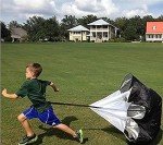 BULLETSHAKER Running Speed Training Football Parachute - 48" Inch for Kids Resistance Sprint Trainer - Chute Soccer Training