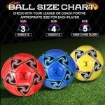 Deekin 6 Pcs Soccer Ball with Pump Official Outside Sport Soccer Machine Stitched Ball for Training Practice Gift for Child Adult(Size 3)