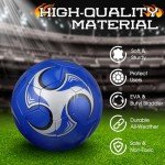 Deekin 6 Pcs Soccer Ball with Pump Official Outside Sport Soccer Machine Stitched Ball for Training Practice Gift for Child Adult(Size 3)