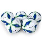 Aoneky Kids Soccer Ball - Eco-Friendly 2.5mm PVC Leather, Durable Machine-Stitched Design, Ball Pump Included (Size 3-10 Deflated Balls with Pump)