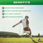 Yes4All Speed Training Equipment Set: 15ft Agility Ladder, Resistance Parachute, 5 Agility Hurdles, 12 Disc Cones with Carry Bag/Strap
