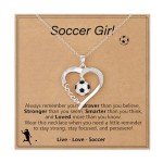 Lydow Soccer Necklace Gifts for Teen Girls, Stuff Accessories Jewelry Players Team Sport Ornament Coach Birthday Christmas Decor Gear Things Women Mom 8-12 12-14 Her