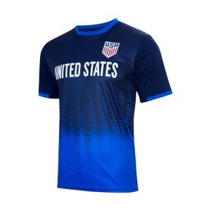 Icon Sports U.S. Soccer USMNT Adult Soccer Game Day Jersey-Inspired Shirt | Frequency, Navy, Medium