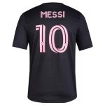 adidas Lionel Messi Inter Miami CF #10 Men's Player Name & Number Performance Shirt (Black, Large)